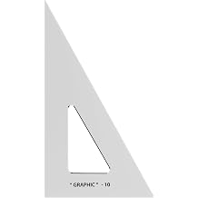 ALVIN Drafting Triangle, Scholastic, Clear, 30/60 Degrees, 10 in, S1390-10
