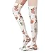 SESLFLKPJK Girls Woman's Fashion Just A Girl Who Loves Foxes Cushion Crew Socks for Training, Basketball, Skiing, Arch Support Knee-High No Show Socks