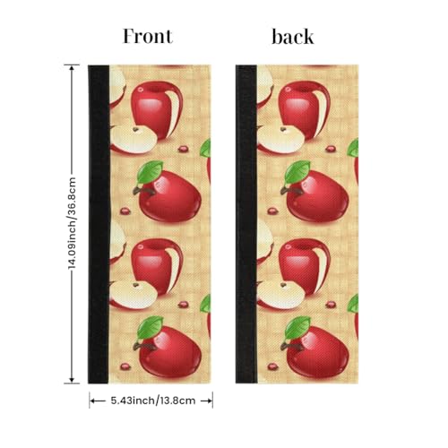Image of Pardick Refrigerator Door Handle Covers Set of 2 Delicious Apple Pattern Washable Dishwasher Mocrowave Fridge Oven Door Decor Handle Cover Keep Your Kitchen Appliance Clean from Food Stains