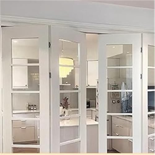 Durable kit de herrajes con 8 ruedas guía para puertas plegables para reparación de clóset miniatura 2