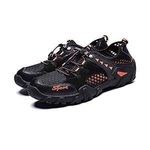 WHSS (Zwart) groot formaat Low To Help Summer Non-slip Rubber Mesh Outdoor Toevallige Mensen En Vrouwen Schoenen Non-slip waterdicht Hollow ademend Mesh Surface Wandelschoenen Upstream Wandelschoenen