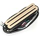 Musiclily Pro ST-DPLA Alnico 5 Rail Blade Humbucker Tonabnehmer Single Coil Format 6,2K für Strat Style E-Gitarre, Creme Korpus Schwarzer Rail