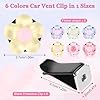 Tyqour 6Pcs Flower Car Vent Clips, Cute Air Conditioner Outlet Clip, Air Freshener Dashboard Accessories Charm Universal Car Inter Decor for Women Girls #1