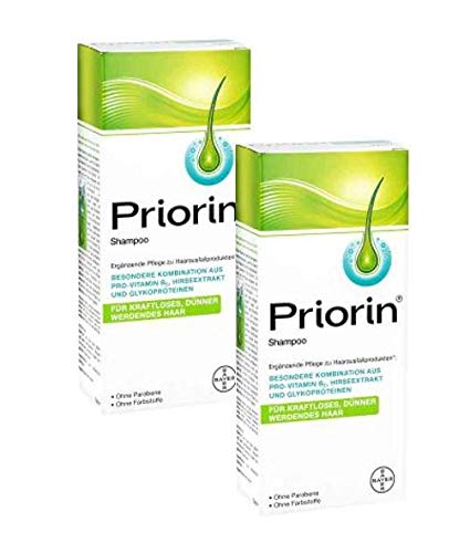 2 x Priorin Champú Champu 200 ml (Total 400 ml  13,50oz) Pérdida de pelo  Anti queda