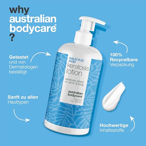 Bodylotion gegen Reibeisenhaut – Glättet Keratosis Pilaris & Erdbeerhaut – mit Salicylsäure, Niacinamide und Zink PCA – Spendet Feuchtigkeit und Beruhigt Empfindliche Haut