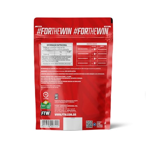 Creatina 100% Pura Monohidratada Mais Econônica 1Kg Refil - FTW
