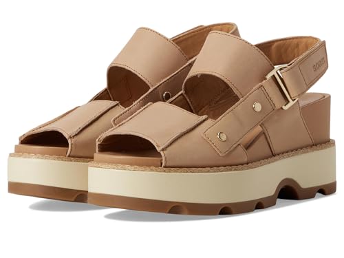 Sandales compensées Sorel Joanie IV beige pour femme chaussures d'été à talon cale pointure 40