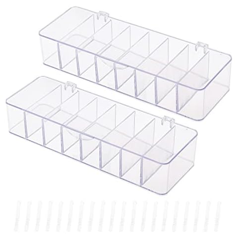 Yesesion Caja de gestión de cables de plástico con tapa y 20 lazos de alambre, 2 unidades Cover