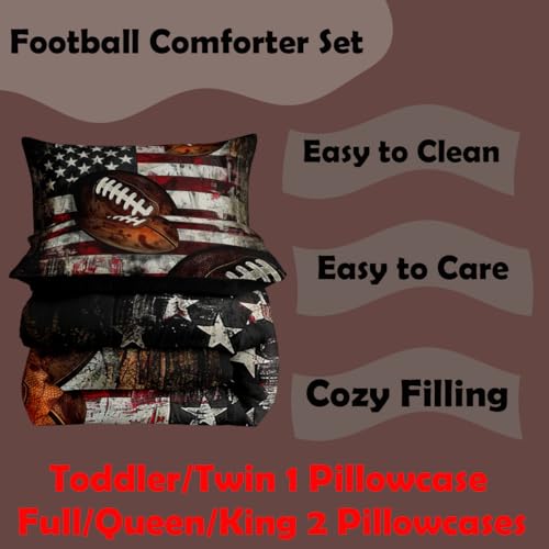 Image of Feelyou Football Comforter Set King Size Boys Girls Teens