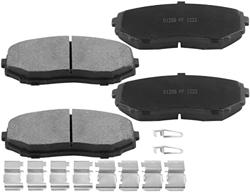 Afa Motors D1258 Front Brake Pads Replacement For Ford Edge, Lincoln MKX, Mazda CX-7 CX-9 Ceramic Brake Pads with Hardware Kits 4PCS
