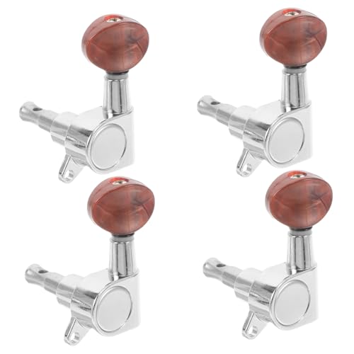 LIFKOME 1 Set Guitar Fully Enclosed Tuners Guitar Tuner Pegs Electric Guitar Tuning Pegs Electric Guitar Tuner Ukulele Tuning Pegs Ukulele Tuner Guitar Locking Tuners Silver Metal