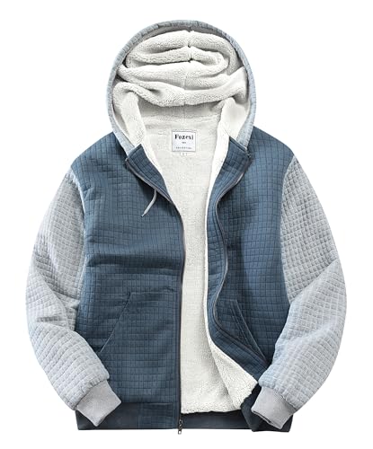 Men's Fleece Heavyweight Full Zip Hoodie Sweatshirt Jacket Hooded for Men