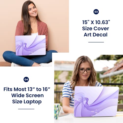 Image of LSS 15 15.6 inch Laptop Notebook Skin Sticker Cover Art Decal Fits 13.3 inch 14 inch 15.6 inch 16 inch HP Dell Lenovo Apple Asus Acer Compaq (Free 2 Wrist Pad Included) Blue Abstract