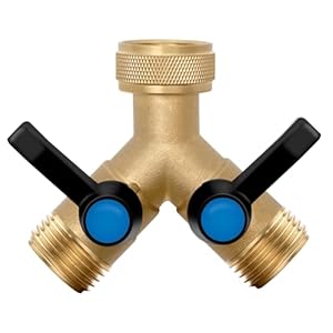 OPERMAXER Y-Ventil Gartenschlauch-Verteiler, 2-Wege