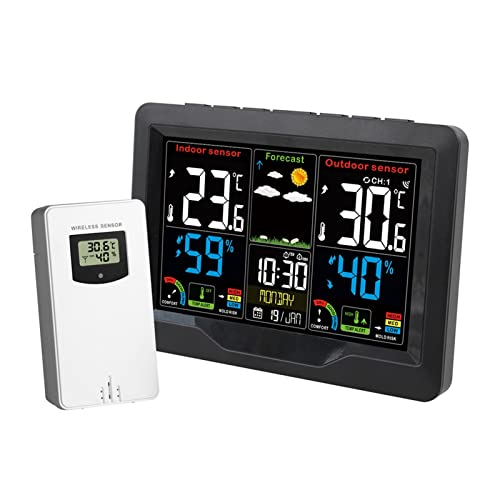 Horloge météo intérieure pour planifier vos journées avec l'écran LED couleur
