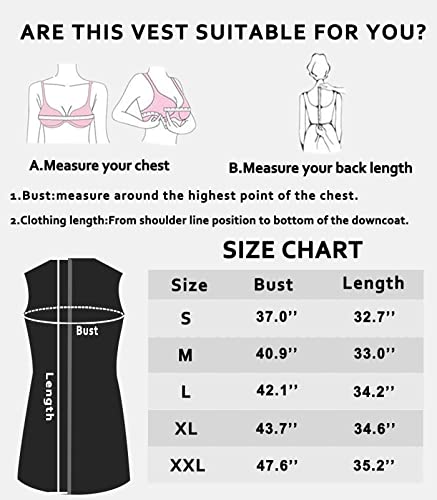 Elfjoy Womens Long Puffer Vest Tunic Vest Packable Long Vest Outerwear Winter #TOP5
