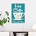 Vextrovia Mid Century Modern Coffee Tin Sign 6x8inch Retro Metal Art Decor