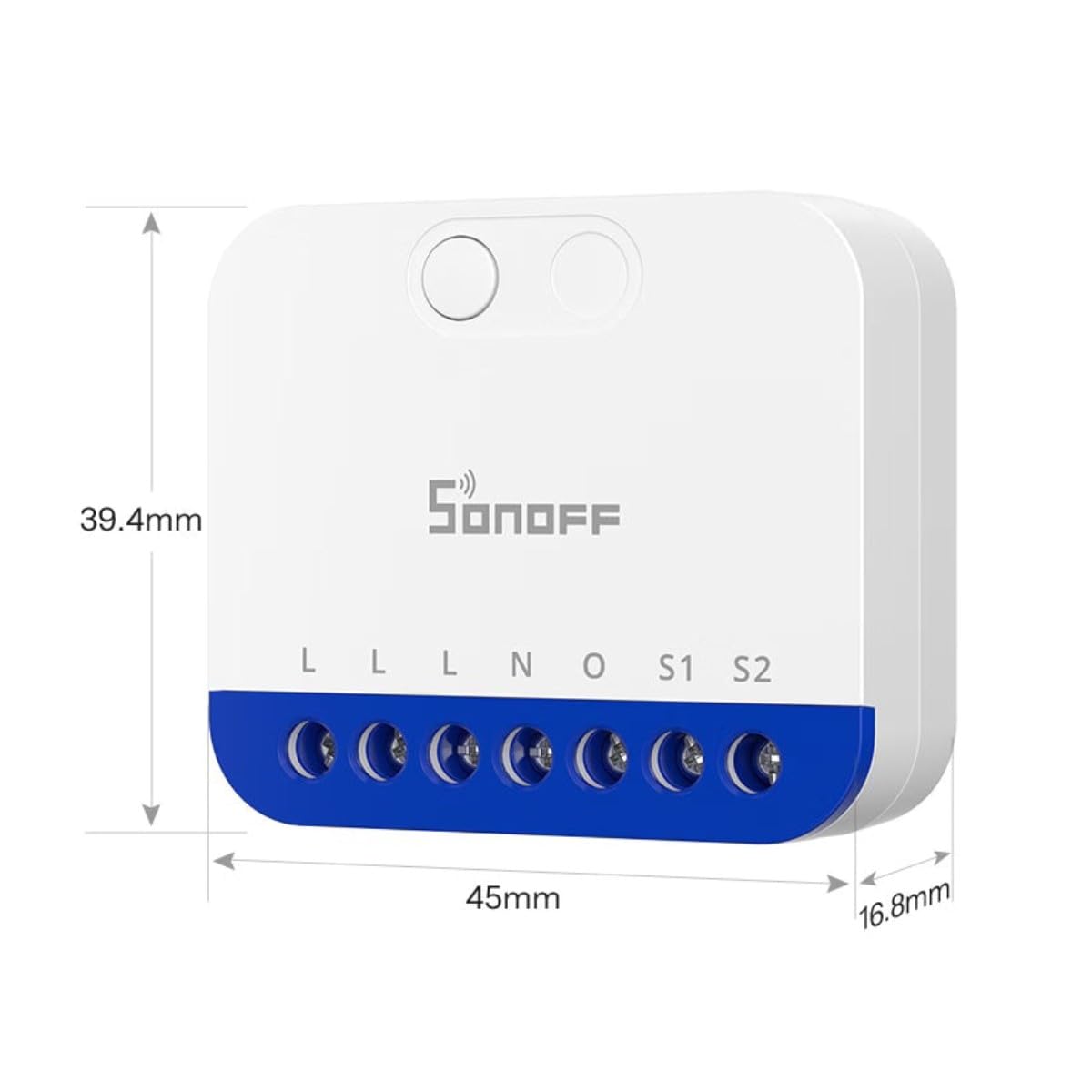 SONOFF Interruptor de atenuación mini DIM WiFi para LED regulable, transformadores electrónicos, bombillas halógenas incandescentes, cable neutro, medición de potencia, Matter compatible con Alexa