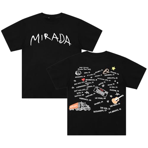 DIULEILAOMOU Ivan Cornejo T-Shirt Mirada Tour 2025 Merch Crewneck Short Sleeve Cotton Tee Women Men Streetwear Tops (Large Black)