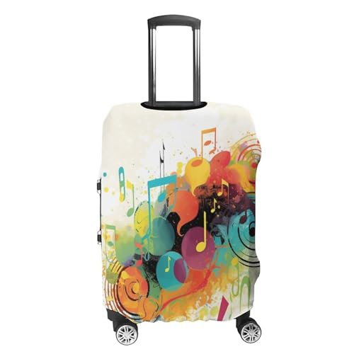Carry on Luggage Cover Abstract Music Themed Suitcase Covers for Luggages Tsa Approved Travel Luggage Sleeve Protector Elastic Suitcase Protector Anti-Scratch Washable Fits 19-30 Inch Case -L4