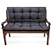 Amazinggirl Bankauflage Sitzkissen Outdoor Hollywoodschaukel Kissen 100 x 100 cm - Sitzpolster Bank Polster für Sitzbank Gartenbank und Paletten Bankkissen Indoor und Outdoorkissen Graphit