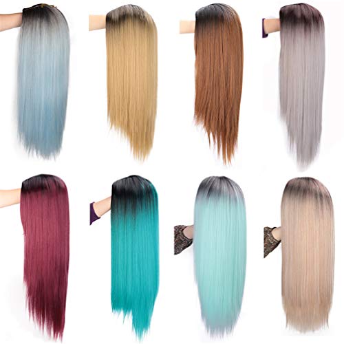 Perruque synthétique cheveux naturels raides pour changer de look