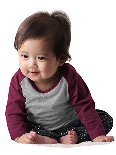 Image of Hat and Beyond Kids Raglan Jersey Child Toddler Youth Uniforms 3 /4 Sleeves T Shirts