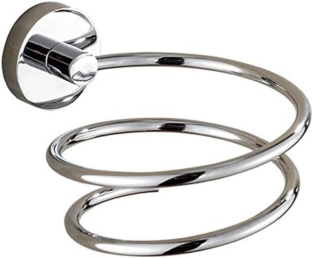 Basong Wall Mount Hair Dryer Holder, Stainless Steel Wall Hanging Blow Dryer Rack for Bathroom, Wall-Mounted Hair Care Tools Holder Chrome Finished