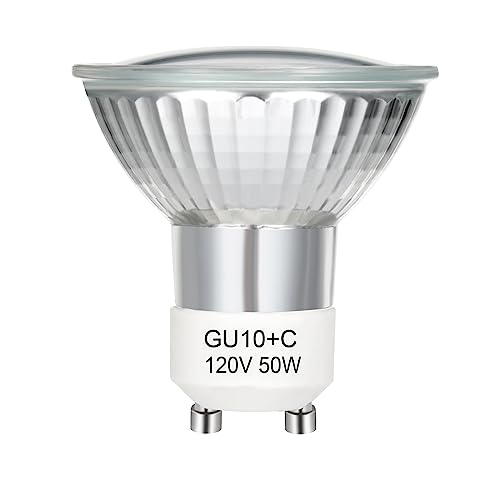 HUIOP 120V 50W Gu10+C Light Bulb,120V 50W GU10+C Light Bulb Dimmable Warm White 2800K Bulb for Candle Warmer