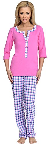 Be Mammy Premam� Pijama Dos Piezas Lactancia Ropa de Cama Maternidad Mujer 1N2TT2 (Rosa-2, L)