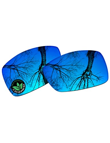 Image of Raydi Polycarbonate Replacement Lenses for RayBan Liteforce RB4179 62mm Square Sunglasses - Ice Blue Mirror - Polarized