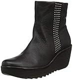 wega fashion mantel  FLY London P501252036 Mujer Botas cortas al tobillo, Black/Blackened), 39 EU