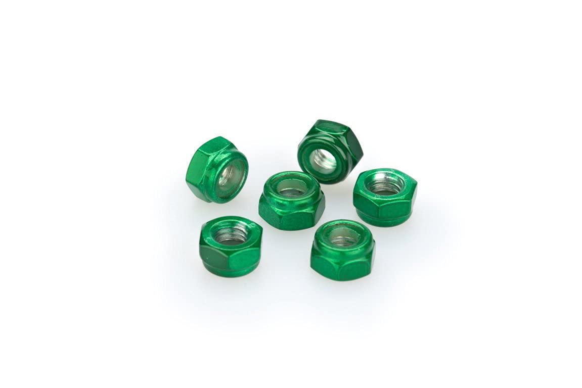 Puig 0736 V Blister 6 Self-Locking Nut M6, Green