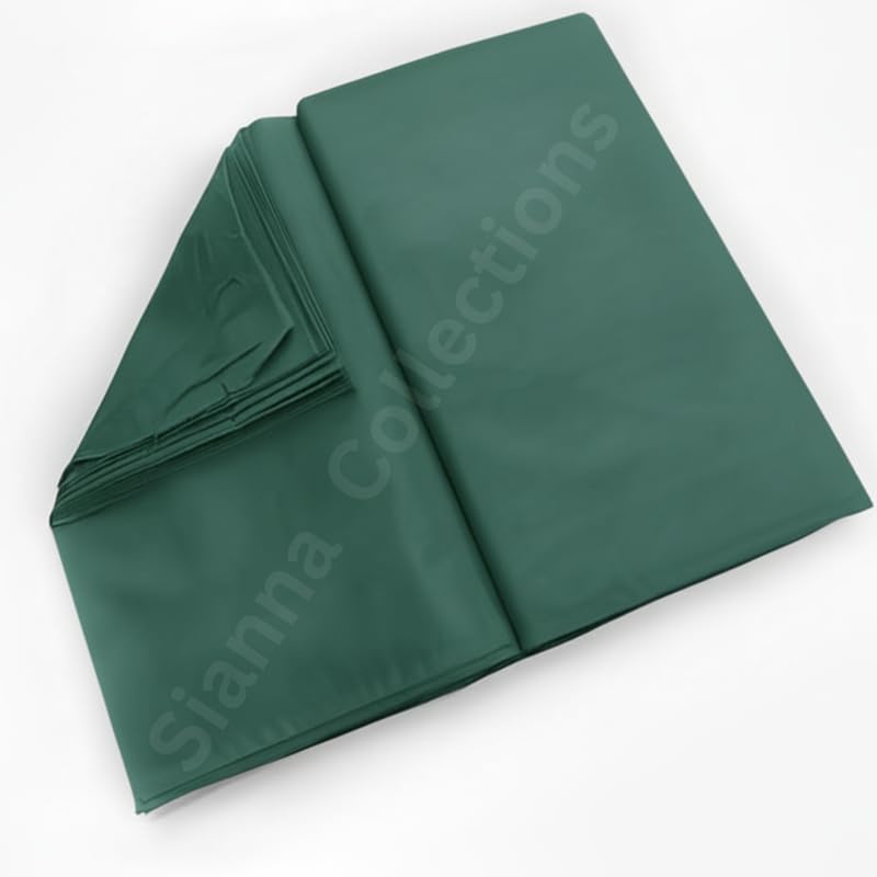 Image of Premium Plain Cotton Costume Lining Dress Fabric 34 inch Wide, Best Material - Dark Green Color - 3 Meter Pack