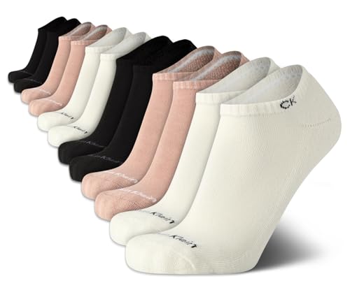 Calvin Klein Men's No Show Lightweight Cushioned Low Cut Socks (12 Pack)