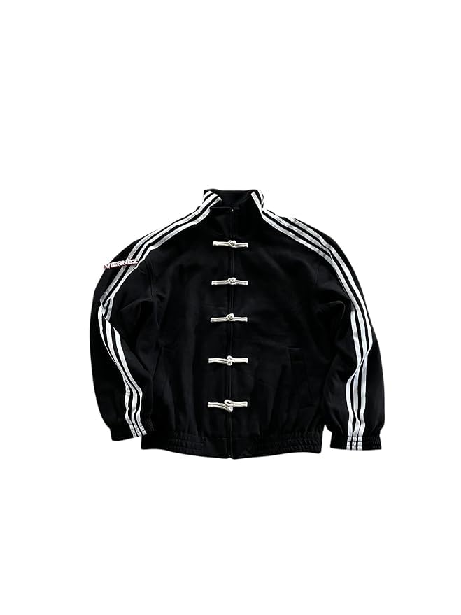 Men's Chinese New Year Suede Jacket | High Neck Casual Winter Jacket with Striped Detail | Elasticated Cuffs | Regular Fit | Machine Washable-image-30