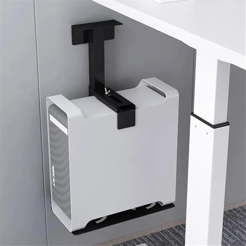 Soporte para CPU de PC, montaje ajustable bajo escritorio y en pared, soporte para torre de PC (Blanco) miniatura 6
