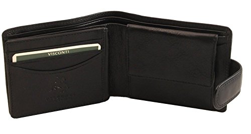 Visconti Heritage HT10- Thin Soft Visconti Leather Bifold Wallet, Black, One Size
