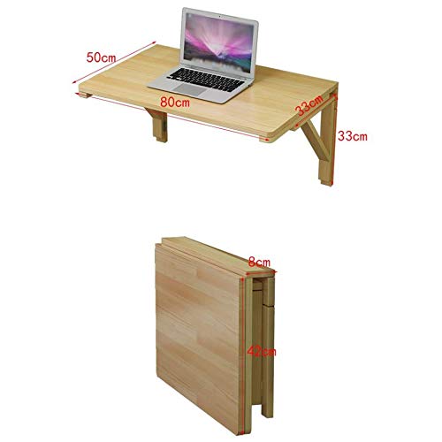 Escritorio abatible de madera maciza con diseño flotante elegante 6