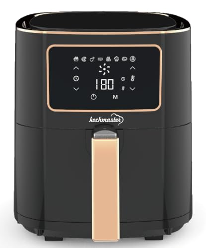 Kochmaster FrymaxX AirFryer XXL Heißluftfritteuse 5,5 L Digitales Touchscreen (Rose Gold), Turbo Blaze