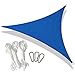 Honeyhouse Triangle Sun Shade Sail mit Befestigungssatz, wasserdichter, atmungsaktiver UV-Schutz-Sonnenschutz für die Garten-Patio-Yard-Party im Freien (5 * 5 * 5M,Blau)