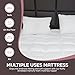 CirclesHome White Futon Mattress Toppers with Anti-Slip Anchors - Futon Cover Filled with Plush Down Alternative Fill - Full Size Futon Cover is Soft, Comfortable and Allergy Free (Size: 54 x 75 x 3)
