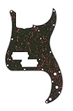 '62 Precision Bass Pickguard (Fender 099-2021-000) 13 Screw holes4-PlyWith truss rod adjustment notchHas 4 additional mounting holesto accommodate a pickup cover and a thumbrestColour: tortoise shellFits: '62 American Vintage, American and American Standard Precision Bass (USA). Standard Precision Bass (Mexico). Will NOT fit 5-string Precision Basses.