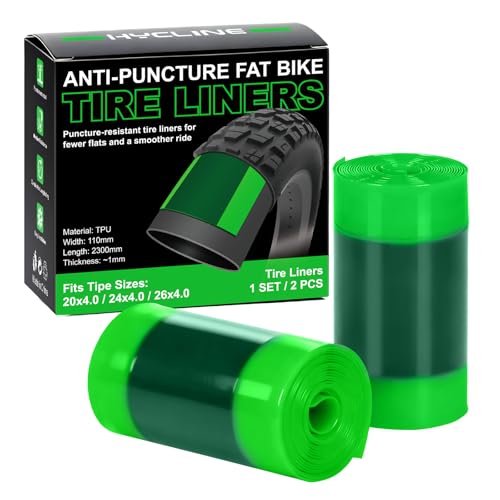 Hycline 2 Pack Fat Tire Liners, 110mm Wide TPU Puncture