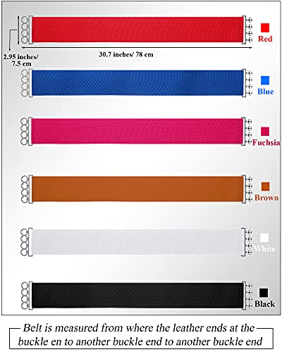 6 Pieces Elastic Belt Stretchy Belt Wide Waist Vintage Stretch Cinch with Buckle Belts for Women Girl4