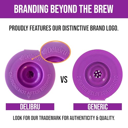 Delibru Reusable Coffee Filter For Coffee Makers (4 Pack Black And Purple) Compatible With Most Keurig Brewers thumb #2