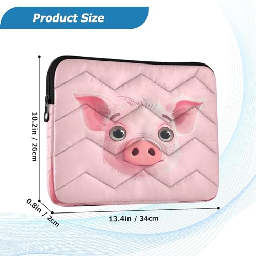 Funda para portátil 13-14 pulgadas impermeable con diseño de cerdito miniatura 3