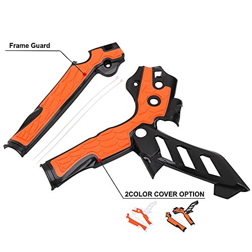 JFG RACING Frame Guards,Motorcycle Frame Protection Guards For SX 2011-2015/ SXFÂ 2011-2015/ EXC 2012-2015/ EXCFÂ 2012-2015(Black)