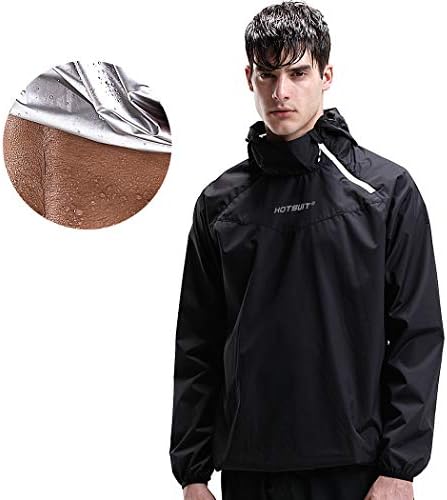 HOTSUIT Sauna Suit for Men Sweat Sauna Jacket Pant Gym Workout Sweat Suits 8 41SZX+LCEoL. AC