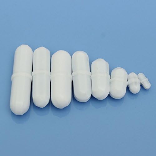 8pcs Teflon Magnetic Stirrer Mixer Stirring Bar Rod Bead With Pivot Ring B08-B35